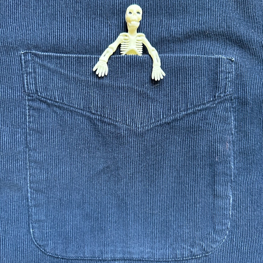 Blue corduroy Consensus button up shirt size M. - Picture 2 of 7